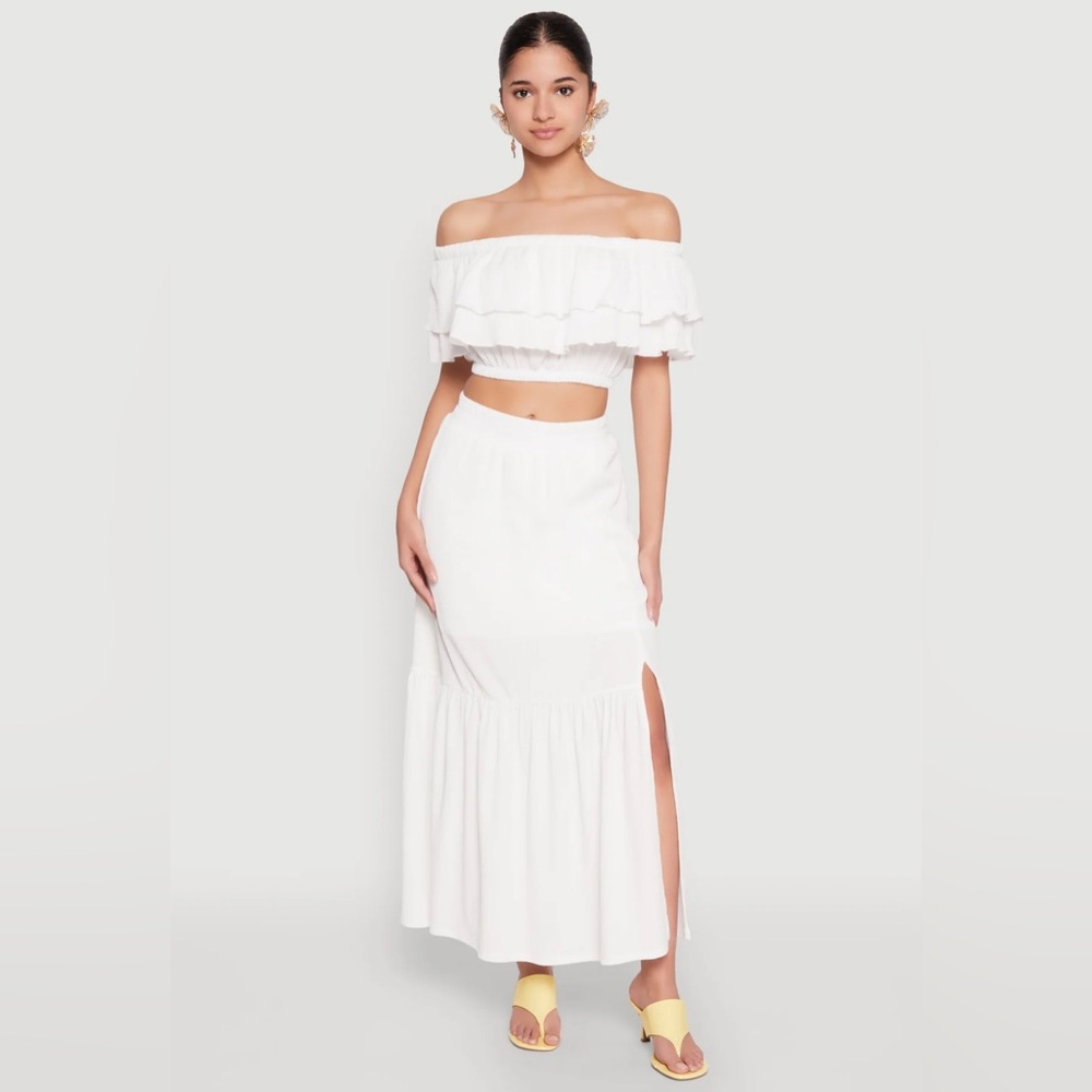 Elegant White Women's Skirt